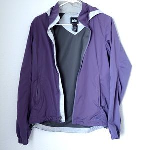 REI Purple Windbreaker Rain Jacket